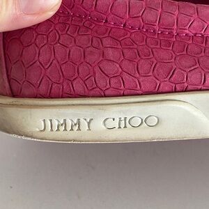 Jimmy Choo Fuchsia Textured Sneakers Size 38  ✨